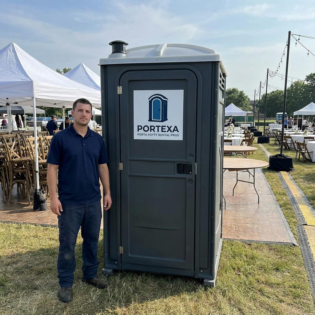 Porta potty rental for Dallas wedding